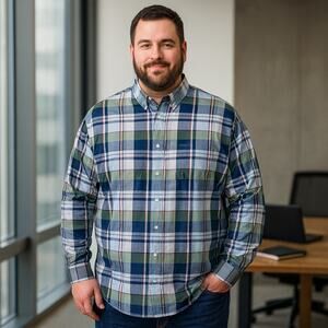 Van Heusen Never Tuck Long Sleeve Shirt – XXL